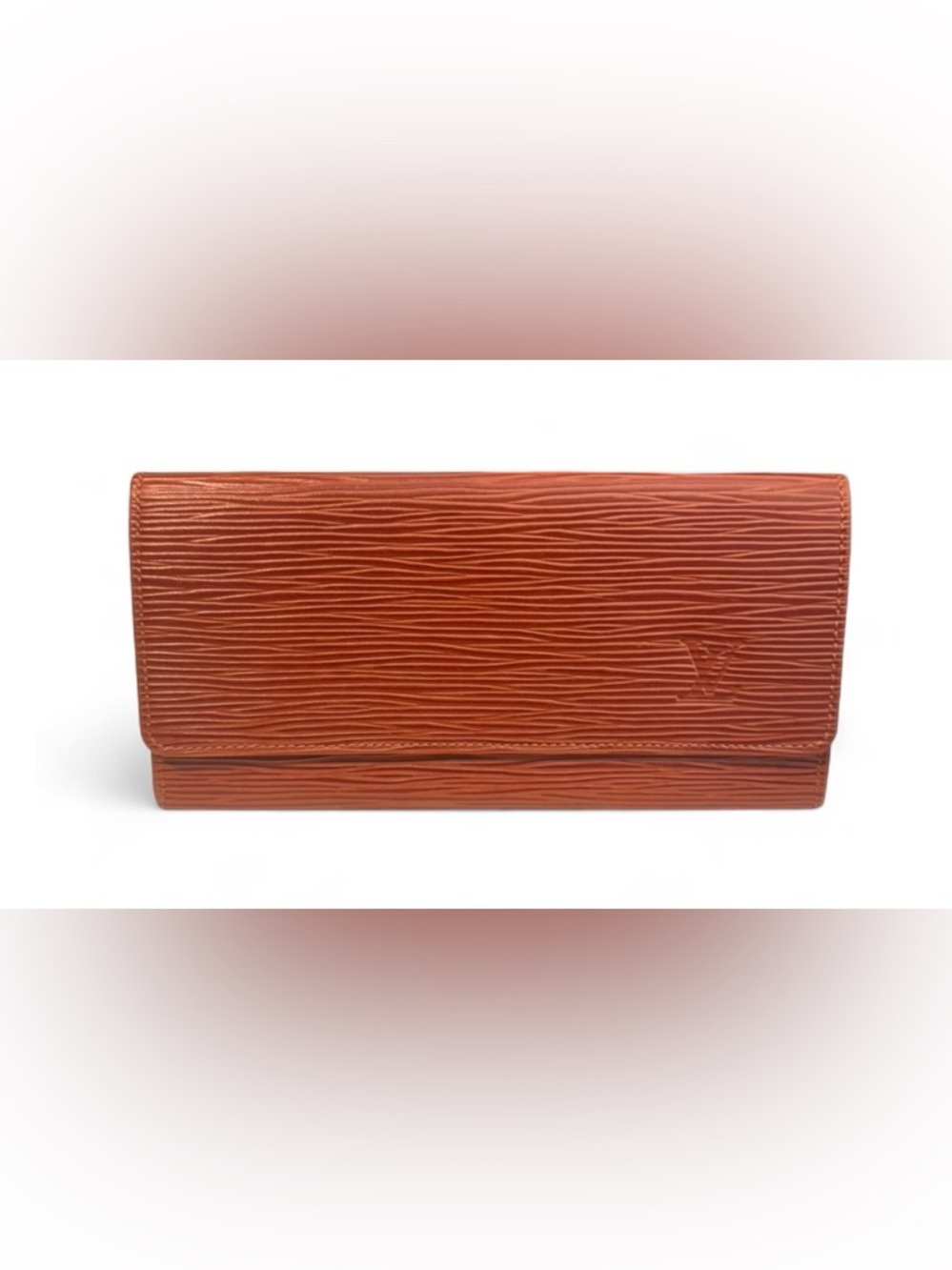 LV Epi Checkbook Holder Wallet Kenyan Fawn
